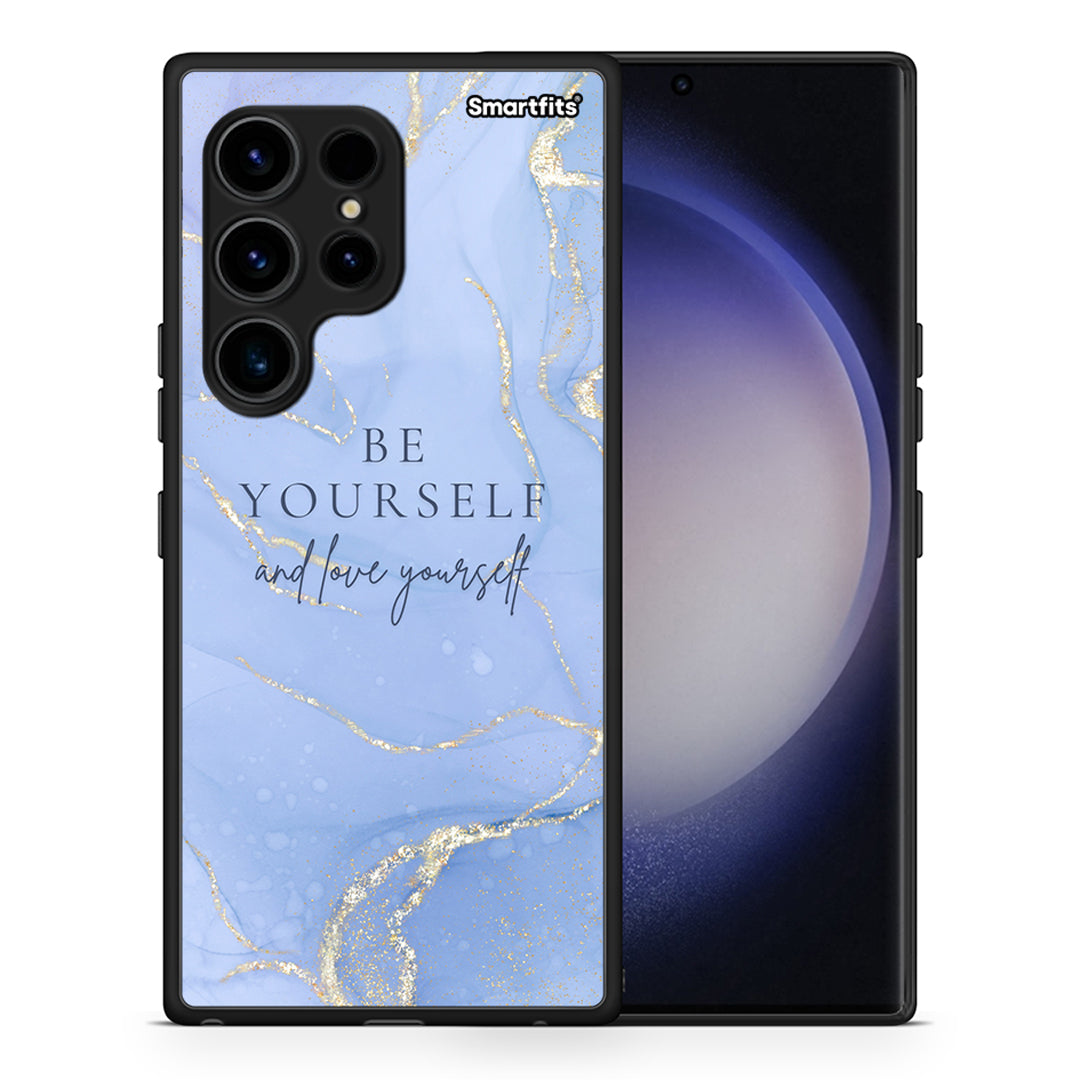 Θήκη Samsung Galaxy S23 Ultra Be Yourself από τη Smartfits με σχέδιο στο πίσω μέρος και μαύρο περίβλημα | Samsung Galaxy S23 Ultra Be Yourself Case with Colorful Back and Black Bezels