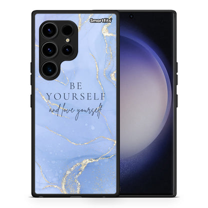 Θήκη Samsung Galaxy S23 Ultra Be Yourself από τη Smartfits με σχέδιο στο πίσω μέρος και μαύρο περίβλημα | Samsung Galaxy S23 Ultra Be Yourself Case with Colorful Back and Black Bezels