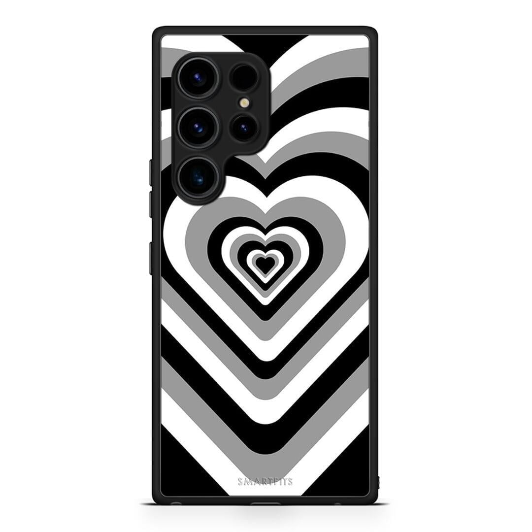 Θήκη Samsung Galaxy S23 Ultra Black Hearts από τη Smartfits με σχέδιο στο πίσω μέρος και μαύρο περίβλημα | Samsung Galaxy S23 Ultra Black Hearts Case with Colorful Back and Black Bezels