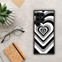 Thumbnail for Θήκη Samsung Galaxy S23 Ultra Black Hearts από τη Smartfits με σχέδιο στο πίσω μέρος και μαύρο περίβλημα | Samsung Galaxy S23 Ultra Black Hearts Case with Colorful Back and Black Bezels