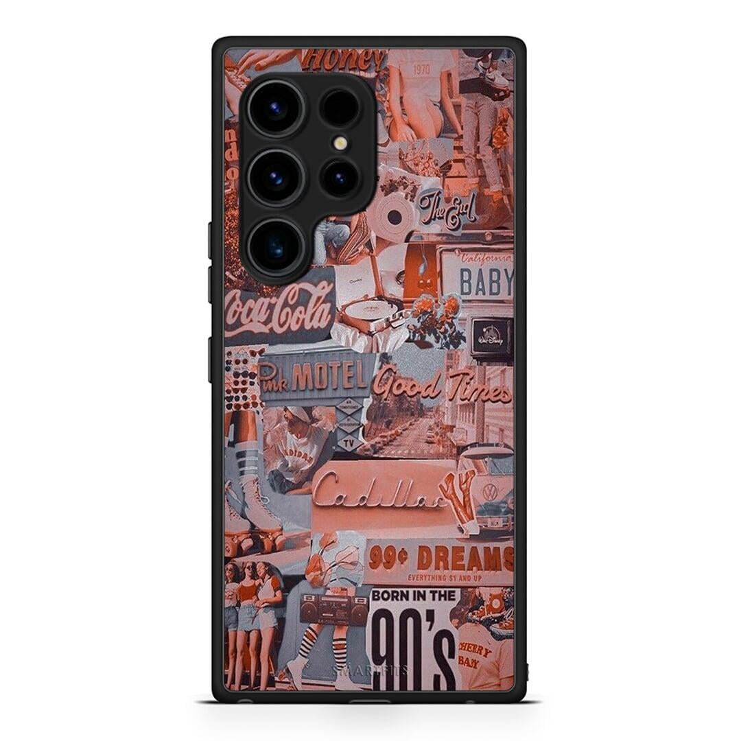 Θήκη Samsung Galaxy S23 Ultra Born In 90s από τη Smartfits με σχέδιο στο πίσω μέρος και μαύρο περίβλημα | Samsung Galaxy S23 Ultra Born In 90s Case with Colorful Back and Black Bezels