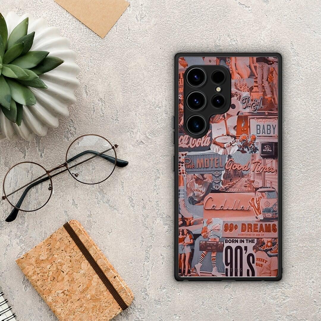 Θήκη Samsung Galaxy S23 Ultra Born In 90s από τη Smartfits με σχέδιο στο πίσω μέρος και μαύρο περίβλημα | Samsung Galaxy S23 Ultra Born In 90s Case with Colorful Back and Black Bezels