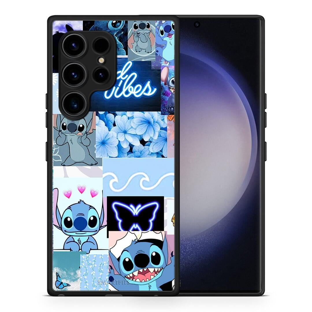 Θήκη Samsung Galaxy S23 Ultra Collage Good Vibes από τη Smartfits με σχέδιο στο πίσω μέρος και μαύρο περίβλημα | Samsung Galaxy S23 Ultra Collage Good Vibes Case with Colorful Back and Black Bezels