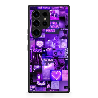 Θήκη Samsung Galaxy S23 Ultra Collage Stay Wild από τη Smartfits με σχέδιο στο πίσω μέρος και μαύρο περίβλημα | Samsung Galaxy S23 Ultra Collage Stay Wild Case with Colorful Back and Black Bezels