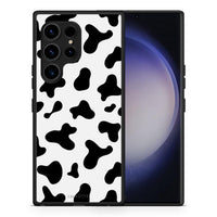 Thumbnail for Θήκη Samsung Galaxy S23 Ultra Cow Print από τη Smartfits με σχέδιο στο πίσω μέρος και μαύρο περίβλημα | Samsung Galaxy S23 Ultra Cow Print Case with Colorful Back and Black Bezels