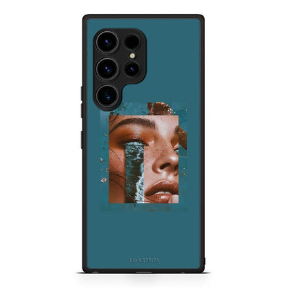 Θήκη Samsung Galaxy S23 Ultra Cry An Ocean από τη Smartfits με σχέδιο στο πίσω μέρος και μαύρο περίβλημα | Samsung Galaxy S23 Ultra Cry An Ocean Case with Colorful Back and Black Bezels