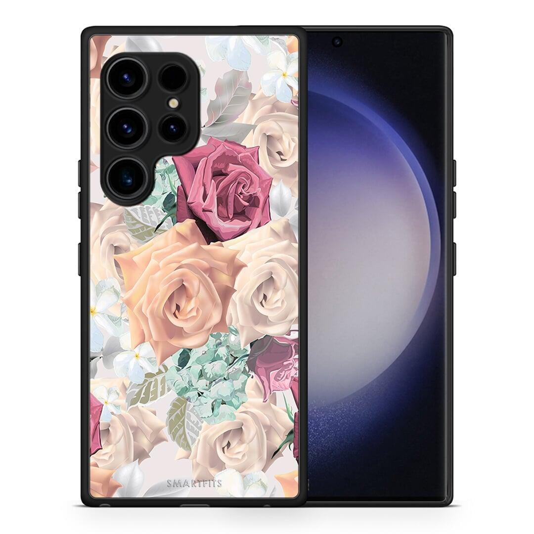 Θήκη Samsung Galaxy S23 Ultra Floral Bouquet από τη Smartfits με σχέδιο στο πίσω μέρος και μαύρο περίβλημα | Samsung Galaxy S23 Ultra Floral Bouquet Case with Colorful Back and Black Bezels