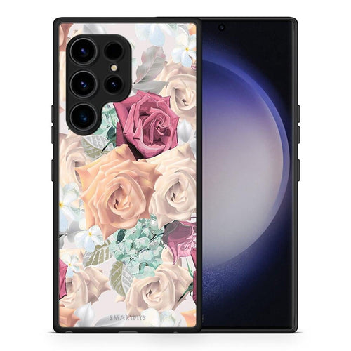 Θήκη Samsung Galaxy S23 Ultra Floral Bouquet από τη Smartfits με σχέδιο στο πίσω μέρος και μαύρο περίβλημα | Samsung Galaxy S23 Ultra Floral Bouquet Case with Colorful Back and Black Bezels