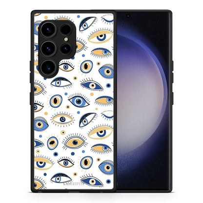 Θήκη Samsung Galaxy S23 Ultra Ftou Ftou από τη Smartfits με σχέδιο στο πίσω μέρος και μαύρο περίβλημα | Samsung Galaxy S23 Ultra Ftou Ftou Case with Colorful Back and Black Bezels