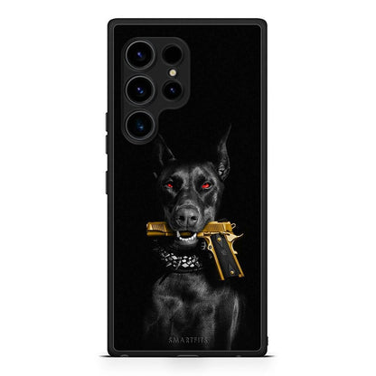 Θήκη Samsung Galaxy S23 Ultra Golden Gun από τη Smartfits με σχέδιο στο πίσω μέρος και μαύρο περίβλημα | Samsung Galaxy S23 Ultra Golden Gun Case with Colorful Back and Black Bezels