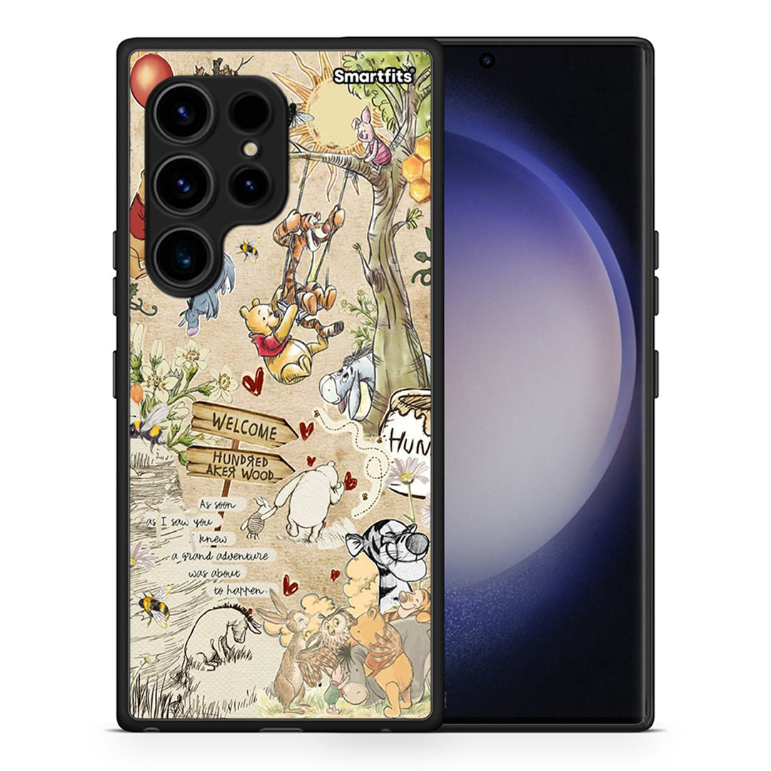 Θήκη Samsung Galaxy S23 Ultra Happy Friends από τη Smartfits με σχέδιο στο πίσω μέρος και μαύρο περίβλημα | Samsung Galaxy S23 Ultra Happy Friends Case with Colorful Back and Black Bezels