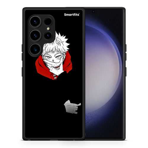 Θήκη Samsung Galaxy S23 Ultra Itadori Anime από τη Smartfits με σχέδιο στο πίσω μέρος και μαύρο περίβλημα | Samsung Galaxy S23 Ultra Itadori Anime Case with Colorful Back and Black Bezels