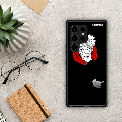 Θήκη Samsung Galaxy S23 Ultra Itadori Anime από τη Smartfits με σχέδιο στο πίσω μέρος και μαύρο περίβλημα | Samsung Galaxy S23 Ultra Itadori Anime Case with Colorful Back and Black Bezels