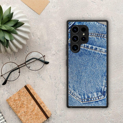 Θήκη Samsung Galaxy S23 Ultra Jeans Pocket από τη Smartfits με σχέδιο στο πίσω μέρος και μαύρο περίβλημα | Samsung Galaxy S23 Ultra Jeans Pocket Case with Colorful Back and Black Bezels