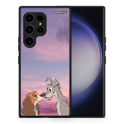Θήκη Samsung Galaxy S23 Ultra Lady And Tramp από τη Smartfits με σχέδιο στο πίσω μέρος και μαύρο περίβλημα | Samsung Galaxy S23 Ultra Lady And Tramp Case with Colorful Back and Black Bezels