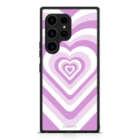 Thumbnail for Θήκη Samsung Galaxy S23 Ultra Lilac Hearts από τη Smartfits με σχέδιο στο πίσω μέρος και μαύρο περίβλημα | Samsung Galaxy S23 Ultra Lilac Hearts Case with Colorful Back and Black Bezels