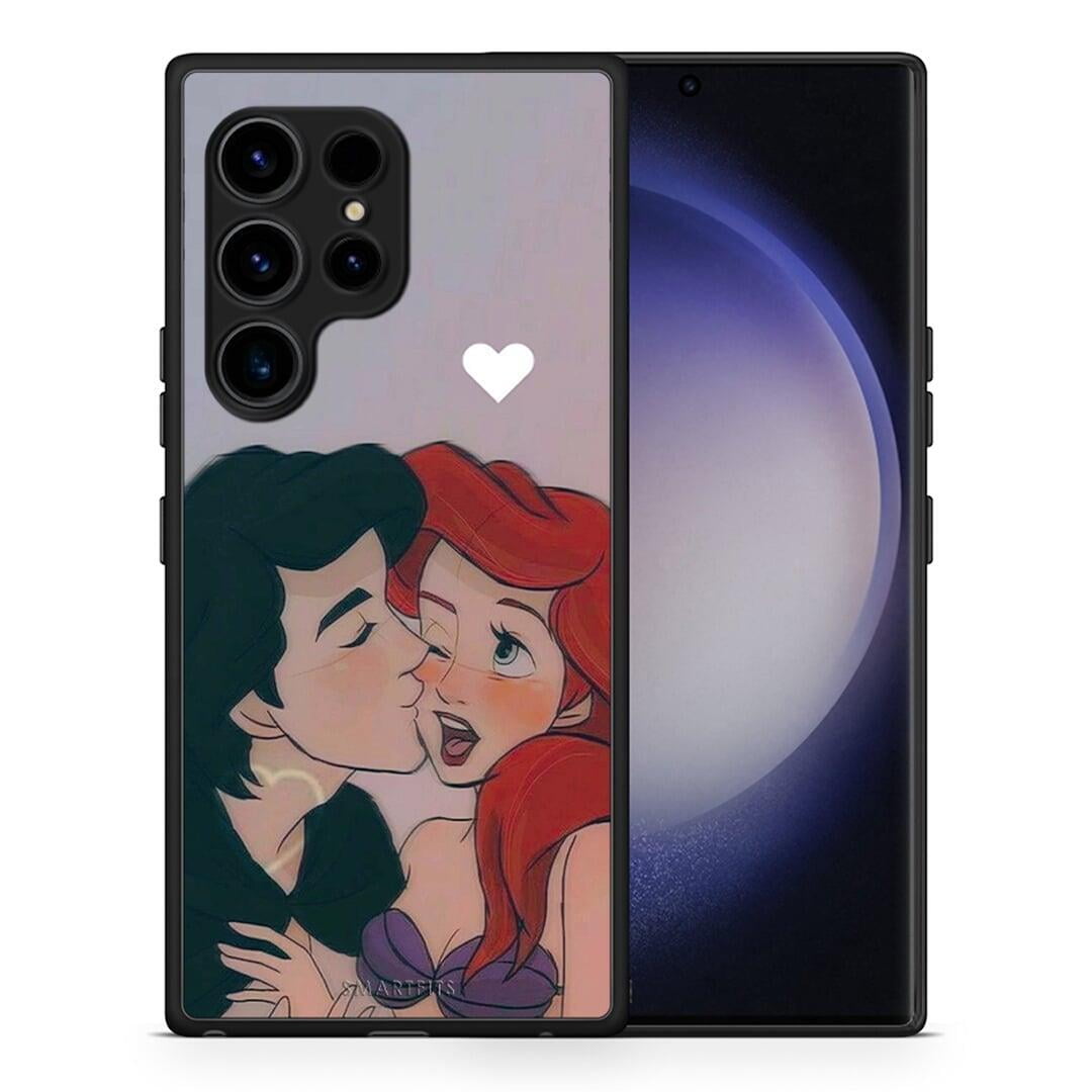 Θήκη Samsung Galaxy S23 Ultra Mermaid Couple από τη Smartfits με σχέδιο στο πίσω μέρος και μαύρο περίβλημα | Samsung Galaxy S23 Ultra Mermaid Couple Case with Colorful Back and Black Bezels