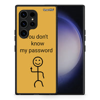 Thumbnail for Θήκη Samsung Galaxy S23 Ultra My Password από τη Smartfits με σχέδιο στο πίσω μέρος και μαύρο περίβλημα | Samsung Galaxy S23 Ultra My Password Case with Colorful Back and Black Bezels