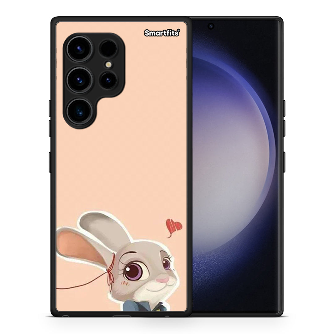 Θήκη Samsung Galaxy S23 Ultra Nick Wilde And Judy Hopps Love 2 από τη Smartfits με σχέδιο στο πίσω μέρος και μαύρο περίβλημα | Samsung Galaxy S23 Ultra Nick Wilde And Judy Hopps Love 2 Case with Colorful Back and Black Bezels