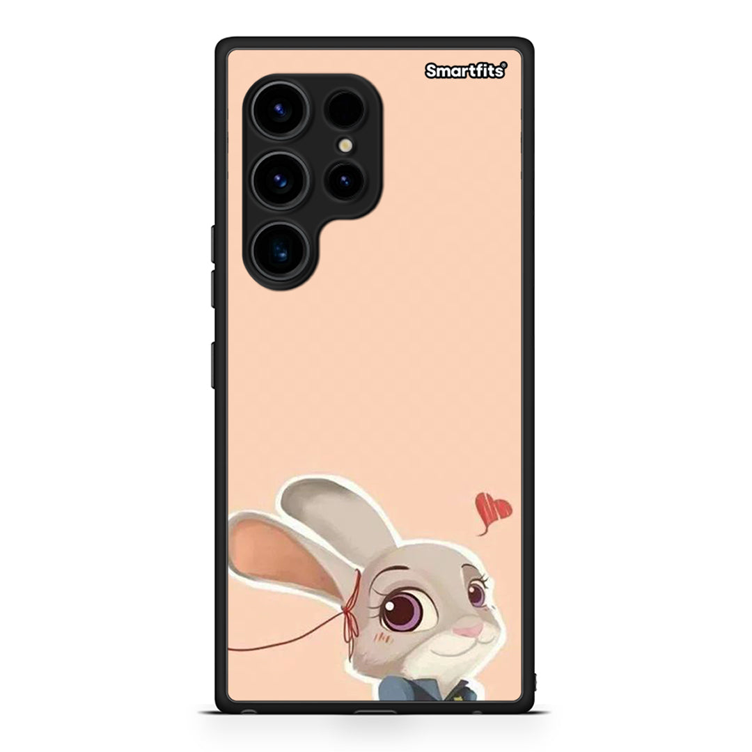 Θήκη Samsung Galaxy S23 Ultra Nick Wilde And Judy Hopps Love 2 από τη Smartfits με σχέδιο στο πίσω μέρος και μαύρο περίβλημα | Samsung Galaxy S23 Ultra Nick Wilde And Judy Hopps Love 2 Case with Colorful Back and Black Bezels
