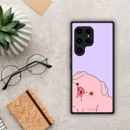 Θήκη Samsung Galaxy S23 Ultra Pig Love 2 από τη Smartfits με σχέδιο στο πίσω μέρος και μαύρο περίβλημα | Samsung Galaxy S23 Ultra Pig Love 2 Case with Colorful Back and Black Bezels