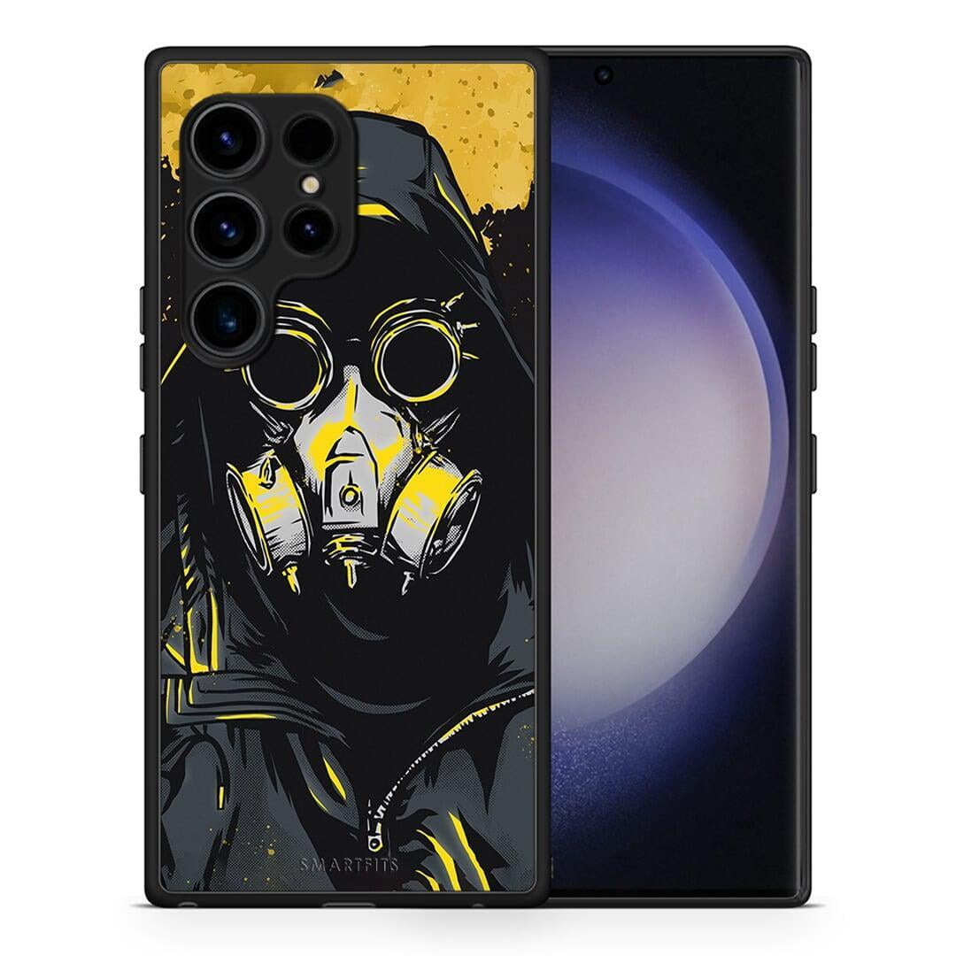 Θήκη Samsung Galaxy S23 Ultra PopArt Mask από τη Smartfits με σχέδιο στο πίσω μέρος και μαύρο περίβλημα | Samsung Galaxy S23 Ultra PopArt Mask Case with Colorful Back and Black Bezels