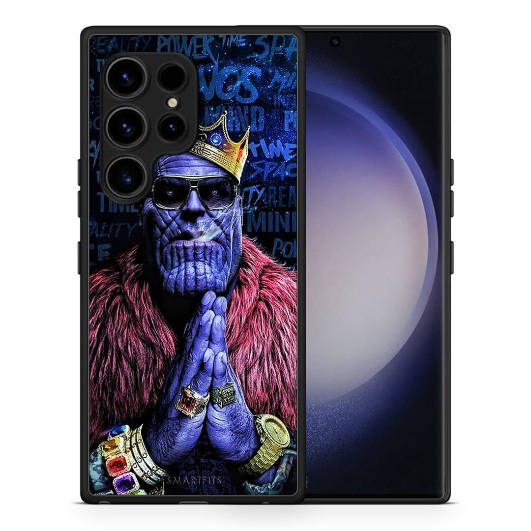 Θήκη Samsung Galaxy S23 Ultra PopArt Thanos από τη Smartfits με σχέδιο στο πίσω μέρος και μαύρο περίβλημα | Samsung Galaxy S23 Ultra PopArt Thanos Case with Colorful Back and Black Bezels