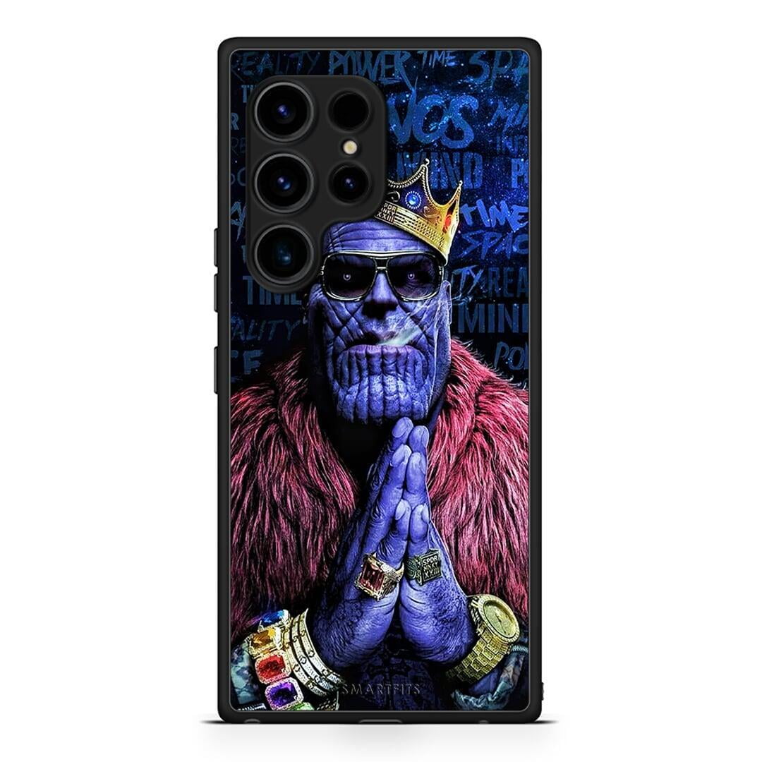 Θήκη Samsung Galaxy S23 Ultra PopArt Thanos από τη Smartfits με σχέδιο στο πίσω μέρος και μαύρο περίβλημα | Samsung Galaxy S23 Ultra PopArt Thanos Case with Colorful Back and Black Bezels
