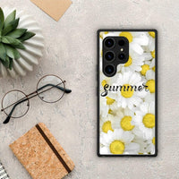 Thumbnail for Θήκη Samsung Galaxy S23 Ultra Summer Daisies από τη Smartfits με σχέδιο στο πίσω μέρος και μαύρο περίβλημα | Samsung Galaxy S23 Ultra Summer Daisies Case with Colorful Back and Black Bezels