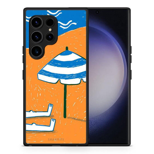 Θήκη Samsung Galaxy S23 Ultra Summering από τη Smartfits με σχέδιο στο πίσω μέρος και μαύρο περίβλημα | Samsung Galaxy S23 Ultra Summering Case with Colorful Back and Black Bezels