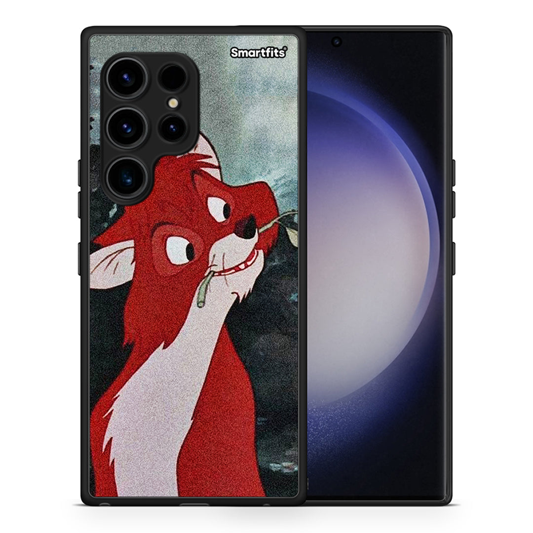 Θήκη Samsung Galaxy S23 Ultra Tod And Vixey Love 1 από τη Smartfits με σχέδιο στο πίσω μέρος και μαύρο περίβλημα | Samsung Galaxy S23 Ultra Tod And Vixey Love 1 Case with Colorful Back and Black Bezels