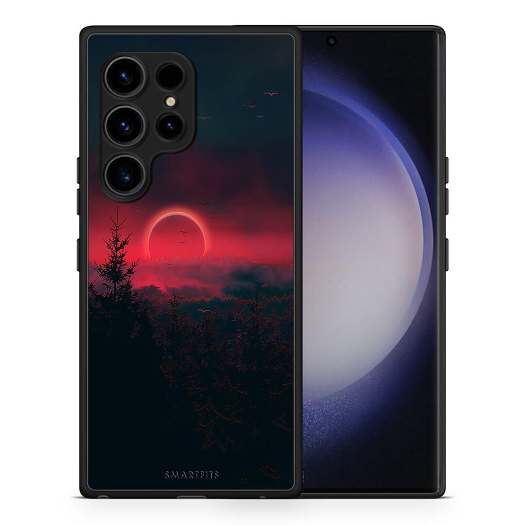 Θήκη Samsung Galaxy S23 Ultra Tropic Sunset από τη Smartfits με σχέδιο στο πίσω μέρος και μαύρο περίβλημα | Samsung Galaxy S23 Ultra Tropic Sunset Case with Colorful Back and Black Bezels