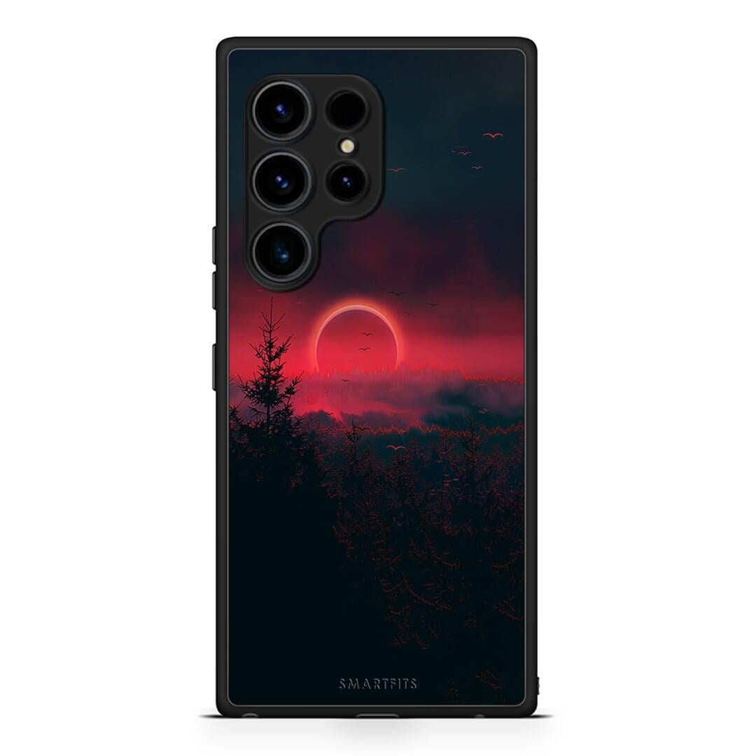 Θήκη Samsung Galaxy S23 Ultra Tropic Sunset από τη Smartfits με σχέδιο στο πίσω μέρος και μαύρο περίβλημα | Samsung Galaxy S23 Ultra Tropic Sunset Case with Colorful Back and Black Bezels