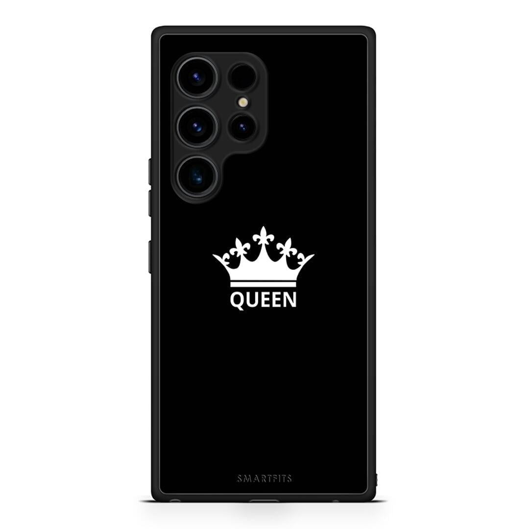 Θήκη Samsung Galaxy S23 Ultra Valentine Queen από τη Smartfits με σχέδιο στο πίσω μέρος και μαύρο περίβλημα | Samsung Galaxy S23 Ultra Valentine Queen Case with Colorful Back and Black Bezels