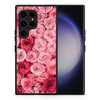 Thumbnail for Θήκη Samsung Galaxy S23 Ultra Valentine RoseGarden από τη Smartfits με σχέδιο στο πίσω μέρος και μαύρο περίβλημα | Samsung Galaxy S23 Ultra Valentine RoseGarden Case with Colorful Back and Black Bezels