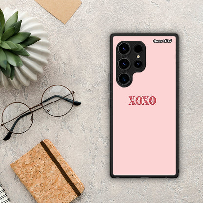 Θήκη Samsung Galaxy S23 Ultra XOXO Love από τη Smartfits με σχέδιο στο πίσω μέρος και μαύρο περίβλημα | Samsung Galaxy S23 Ultra XOXO Love Case with Colorful Back and Black Bezels