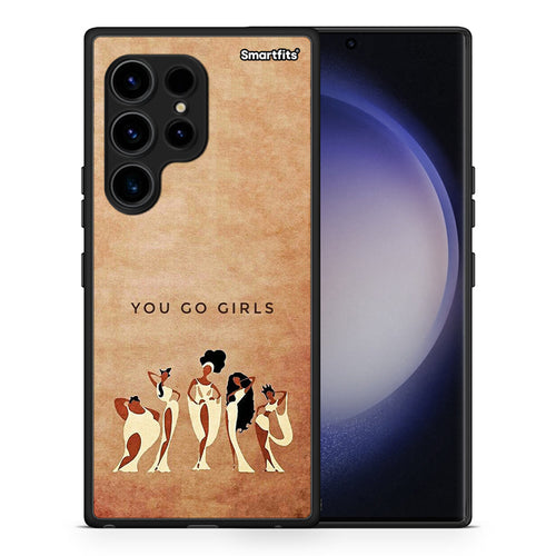Θήκη Samsung Galaxy S23 Ultra You Go Girl από τη Smartfits με σχέδιο στο πίσω μέρος και μαύρο περίβλημα | Samsung Galaxy S23 Ultra You Go Girl Case with Colorful Back and Black Bezels