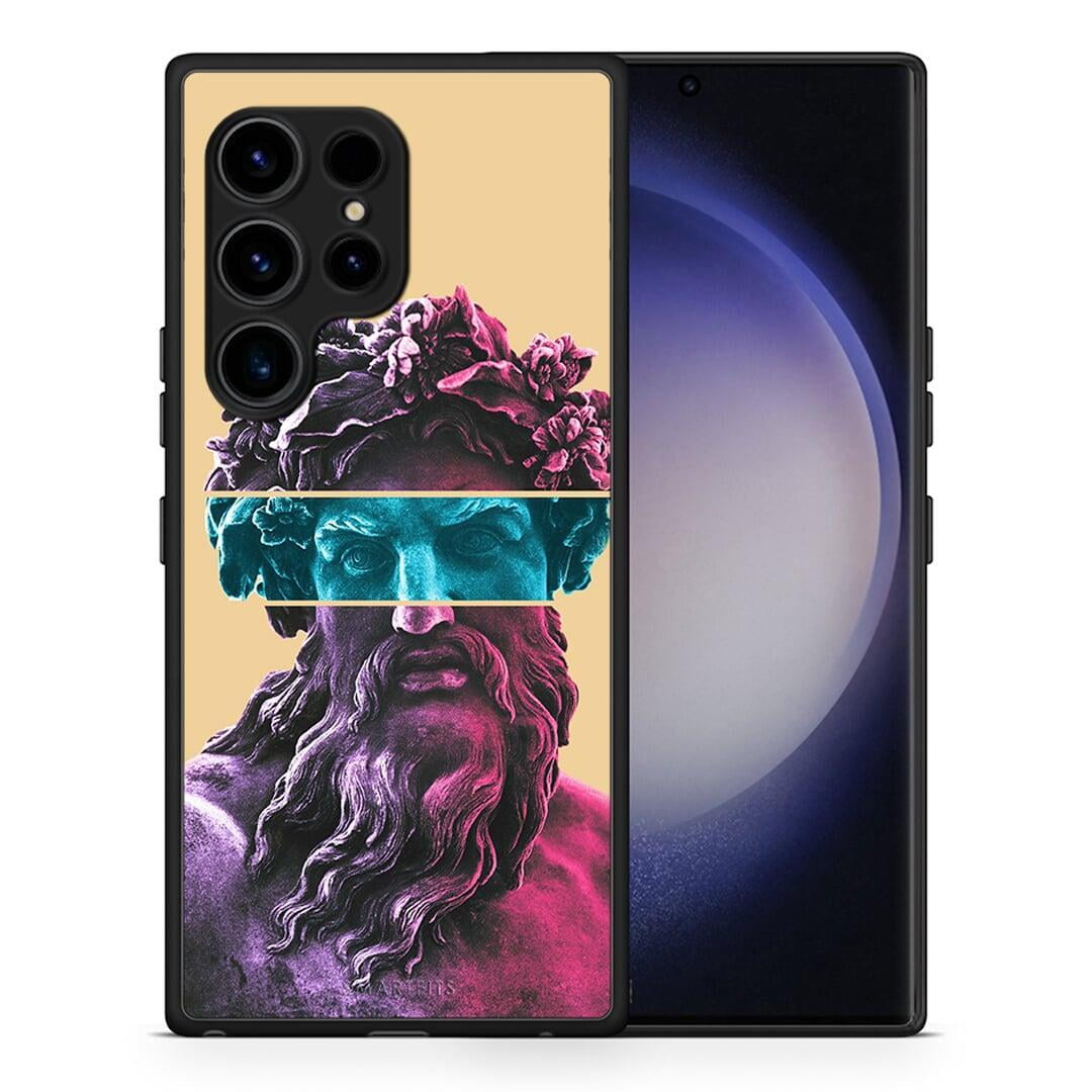 Θήκη Samsung Galaxy S23 Ultra Zeus Art από τη Smartfits με σχέδιο στο πίσω μέρος και μαύρο περίβλημα | Samsung Galaxy S23 Ultra Zeus Art Case with Colorful Back and Black Bezels