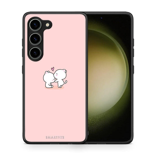 Θήκη Samsung Galaxy S23 Valentine Love από τη Smartfits με σχέδιο στο πίσω μέρος και μαύρο περίβλημα | Samsung Galaxy S23 Valentine Love Case with Colorful Back and Black Bezels