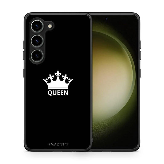 Θήκη Samsung Galaxy S23 Valentine Queen από τη Smartfits με σχέδιο στο πίσω μέρος και μαύρο περίβλημα | Samsung Galaxy S23 Valentine Queen Case with Colorful Back and Black Bezels