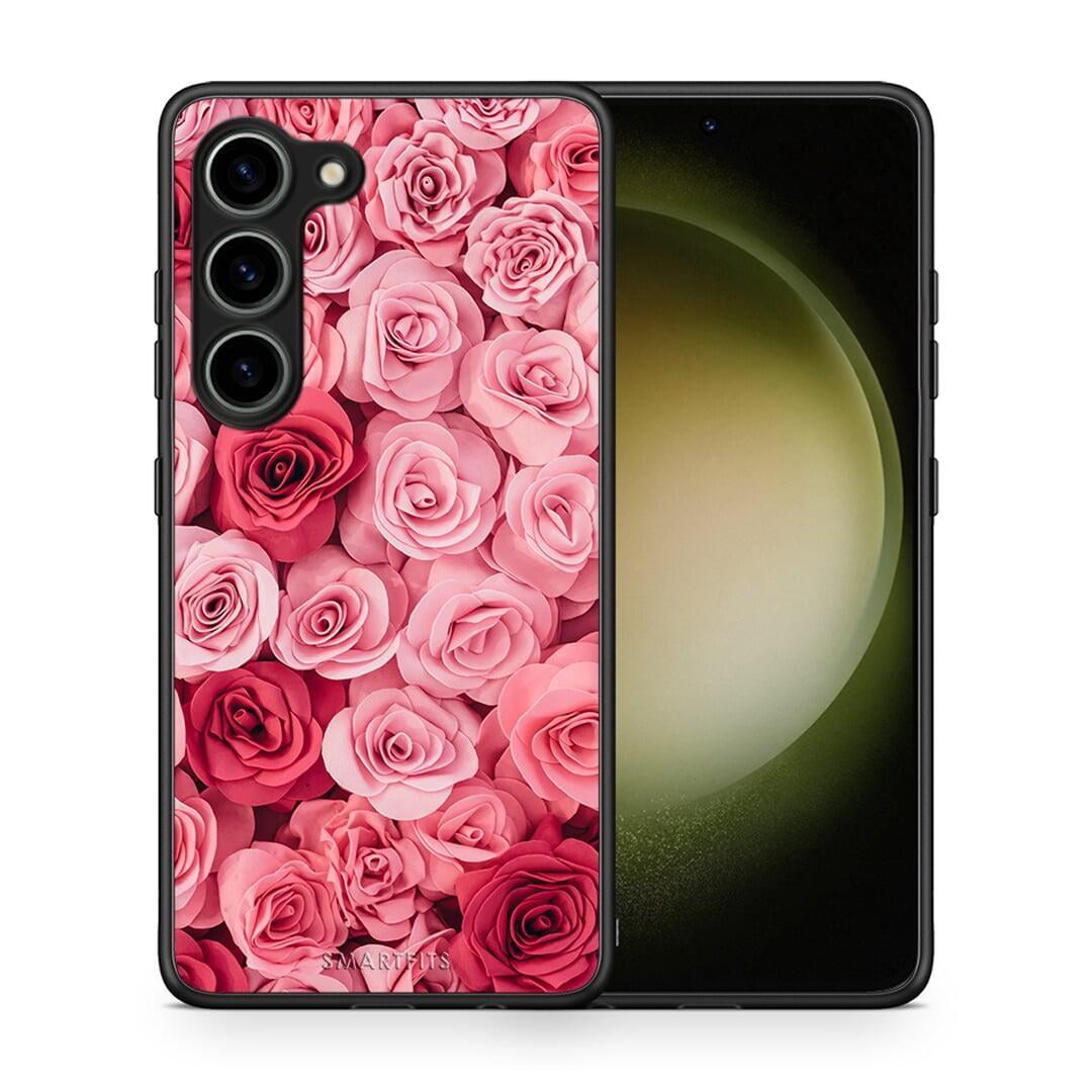 Θήκη Samsung Galaxy S23 Valentine RoseGarden από τη Smartfits με σχέδιο στο πίσω μέρος και μαύρο περίβλημα | Samsung Galaxy S23 Valentine RoseGarden Case with Colorful Back and Black Bezels