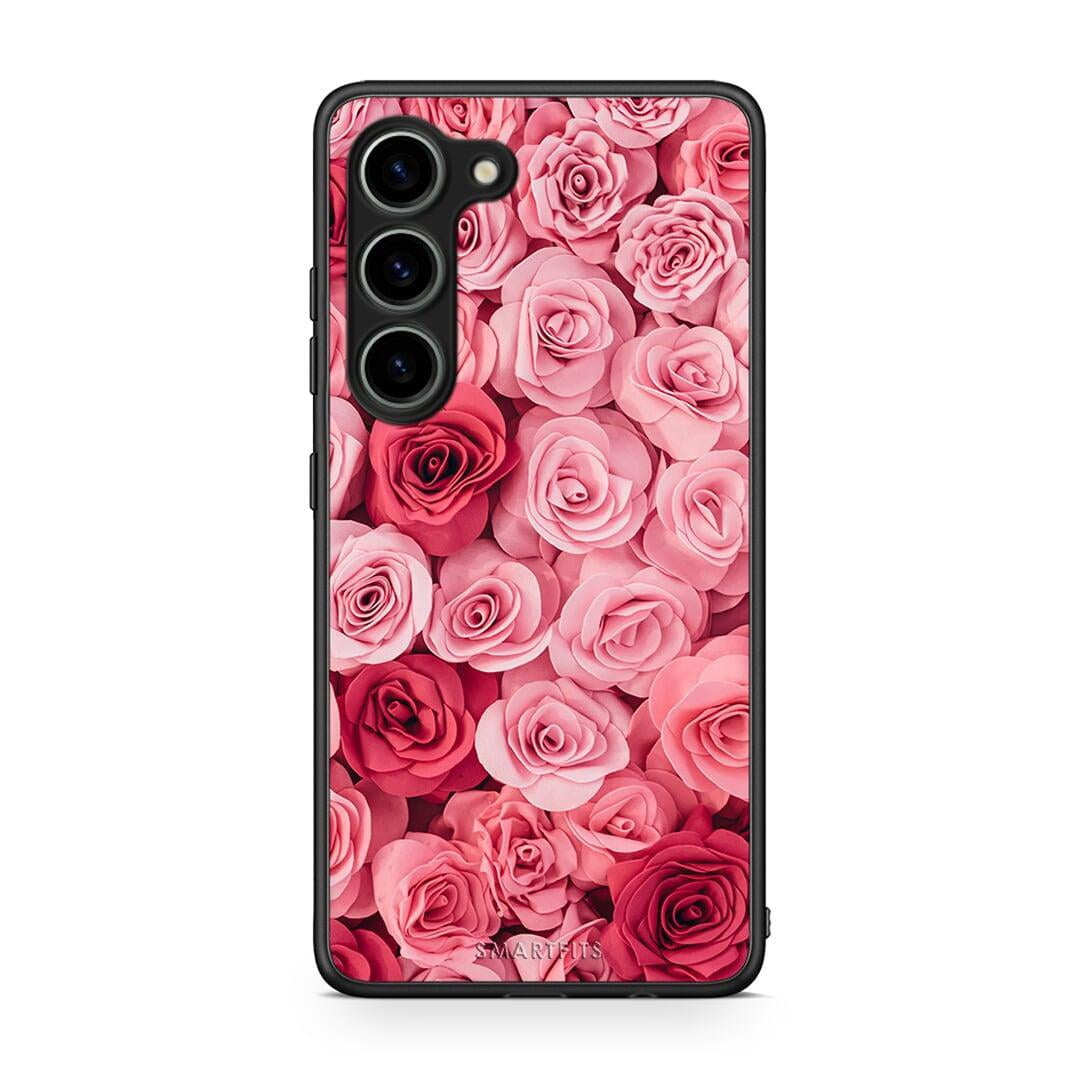 Θήκη Samsung Galaxy S23 Valentine RoseGarden από τη Smartfits με σχέδιο στο πίσω μέρος και μαύρο περίβλημα | Samsung Galaxy S23 Valentine RoseGarden Case with Colorful Back and Black Bezels