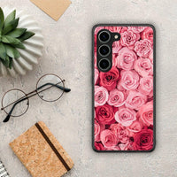 Thumbnail for Θήκη Samsung Galaxy S23 Valentine RoseGarden από τη Smartfits με σχέδιο στο πίσω μέρος και μαύρο περίβλημα | Samsung Galaxy S23 Valentine RoseGarden Case with Colorful Back and Black Bezels