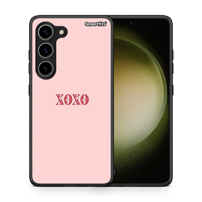 Θήκη Samsung Galaxy S23 XOXO Love από τη Smartfits με σχέδιο στο πίσω μέρος και μαύρο περίβλημα | Samsung Galaxy S23 XOXO Love Case with Colorful Back and Black Bezels