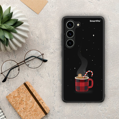 Θήκη Samsung Galaxy S23 Xmas Bathing από τη Smartfits με σχέδιο στο πίσω μέρος και μαύρο περίβλημα | Samsung Galaxy S23 Xmas Bathing Case with Colorful Back and Black Bezels