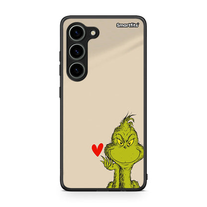 Θήκη Samsung Galaxy S23 Xmas Grinch από τη Smartfits με σχέδιο στο πίσω μέρος και μαύρο περίβλημα | Samsung Galaxy S23 Xmas Grinch Case with Colorful Back and Black Bezels