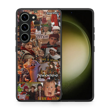 Θήκη Samsung Galaxy S23 Xmas Wishes από τη Smartfits με σχέδιο στο πίσω μέρος και μαύρο περίβλημα | Samsung Galaxy S23 Xmas Wishes Case with Colorful Back and Black Bezels