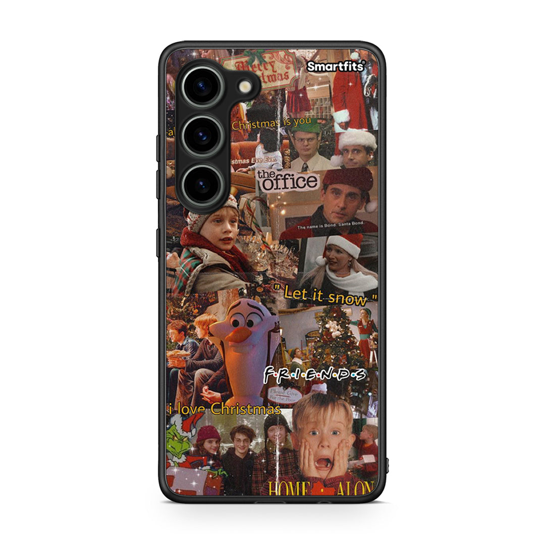 Θήκη Samsung Galaxy S23 Xmas Wishes από τη Smartfits με σχέδιο στο πίσω μέρος και μαύρο περίβλημα | Samsung Galaxy S23 Xmas Wishes Case with Colorful Back and Black Bezels
