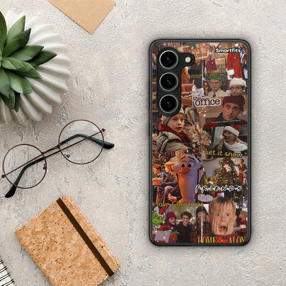 Θήκη Samsung Galaxy S23 Xmas Wishes από τη Smartfits με σχέδιο στο πίσω μέρος και μαύρο περίβλημα | Samsung Galaxy S23 Xmas Wishes Case with Colorful Back and Black Bezels