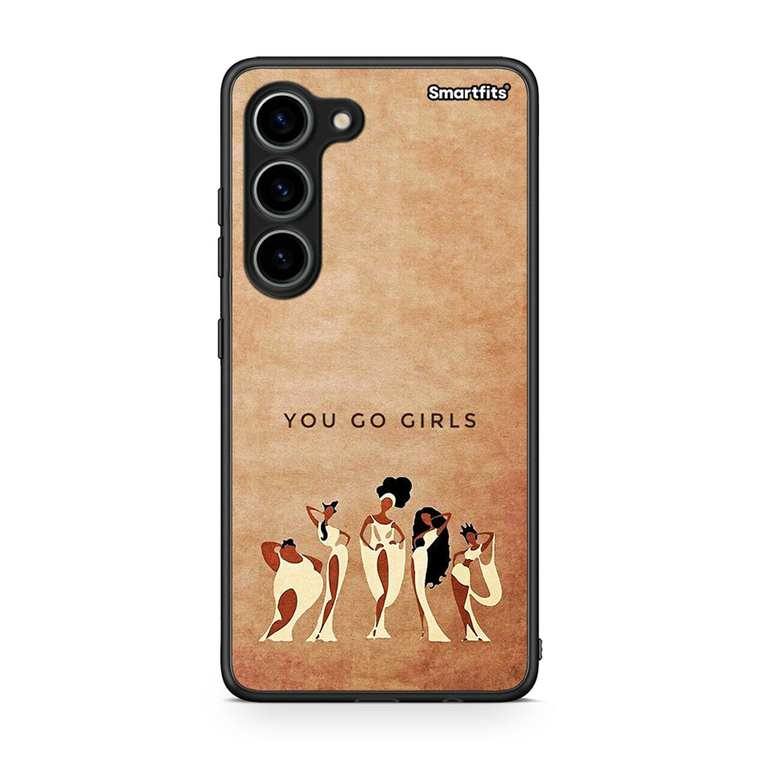 Θήκη Samsung Galaxy S23 You Go Girl από τη Smartfits με σχέδιο στο πίσω μέρος και μαύρο περίβλημα | Samsung Galaxy S23 You Go Girl Case with Colorful Back and Black Bezels